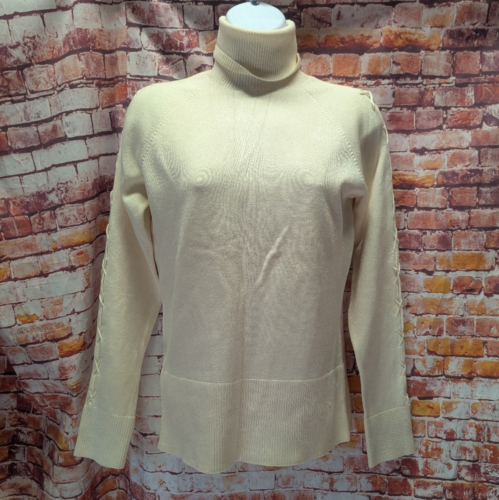 Vintage Cache Silk Blend Turtleneck Medium